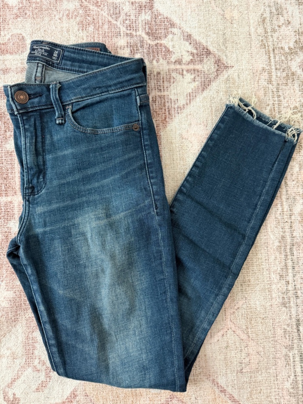 Abercrombie & Fitch | Harper Dark Blue Skinny Ankle Jeans